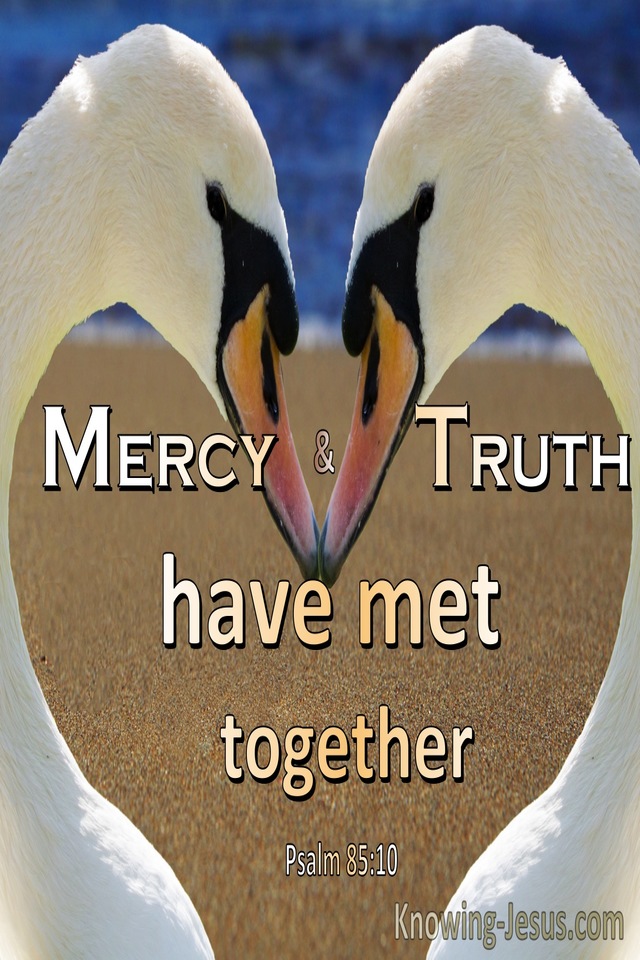 Psalm 85:10 Mercy And Truth Have Met (white)